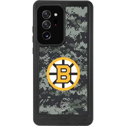 NHL Boston Bruins Camo Galaxy Note20 Ultra 5G Waterproof Case